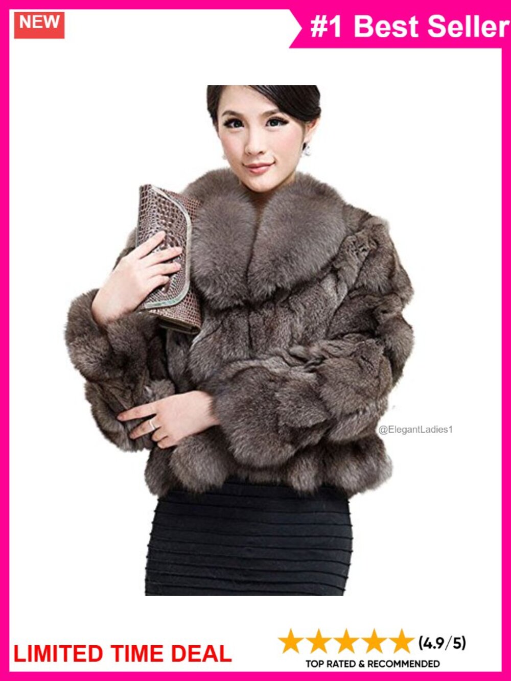 Real Fox Fur Coat Thick Warm Winter Jacket Lapel Collar